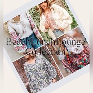 SOLD OUT Bohemian Beach Lunch Lounge Collection Louissa Viscose LS Top Blouse